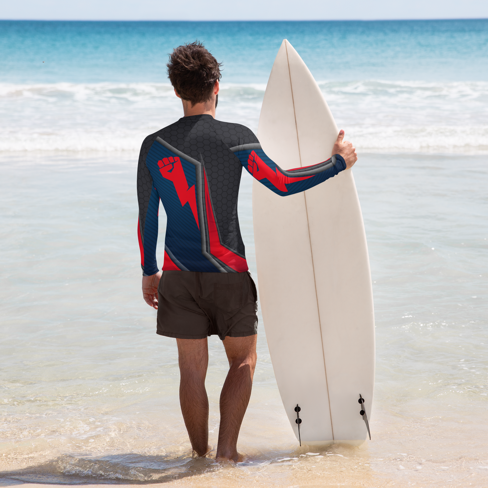 Strong Lightning Hand Men's Rash Guard