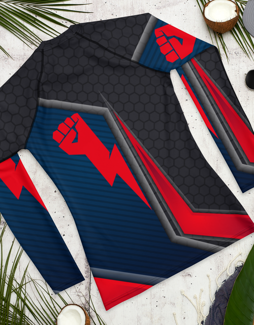 Load image into Gallery viewer, Strong Lightning Hand Men&#39;s Rash Guard
