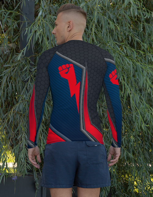 Load image into Gallery viewer, Strong Lightning Hand Men&#39;s Rash Guard
