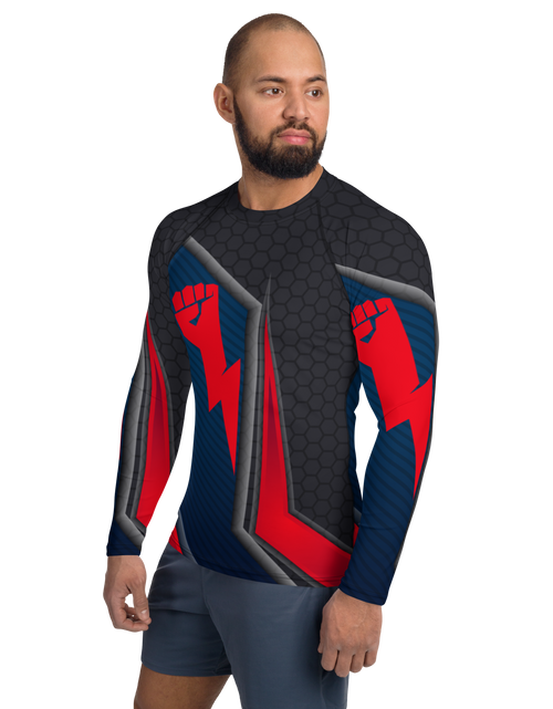 Load image into Gallery viewer, Strong Lightning Hand Men&#39;s Rash Guard

