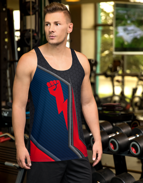 Load image into Gallery viewer, Strong Lightning Hand Unisex Tank Top
