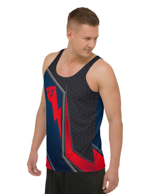 Load image into Gallery viewer, Strong Lightning Hand Unisex Tank Top
