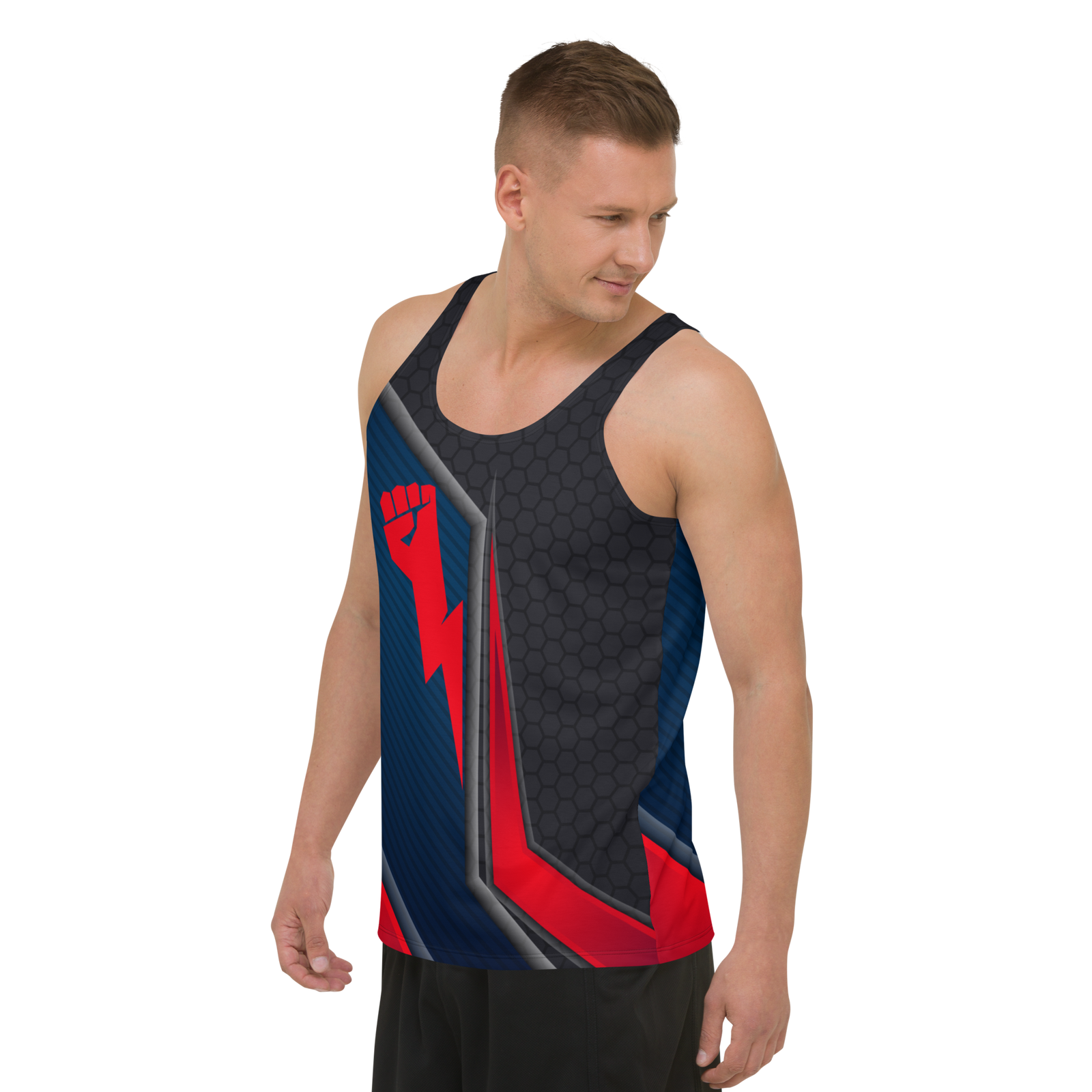 Strong Lightning Hand Unisex Tank Top