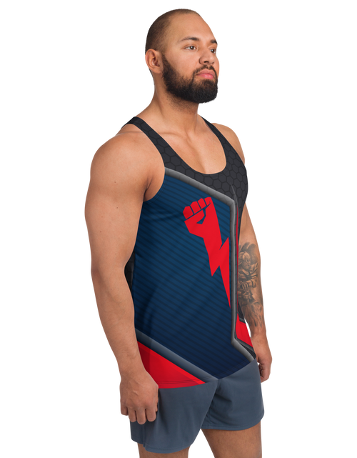 Load image into Gallery viewer, Strong Lightning Hand Unisex Tank Top
