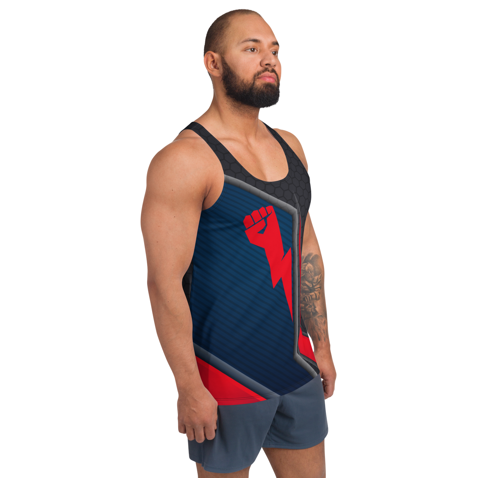 Strong Lightning Hand Unisex Tank Top