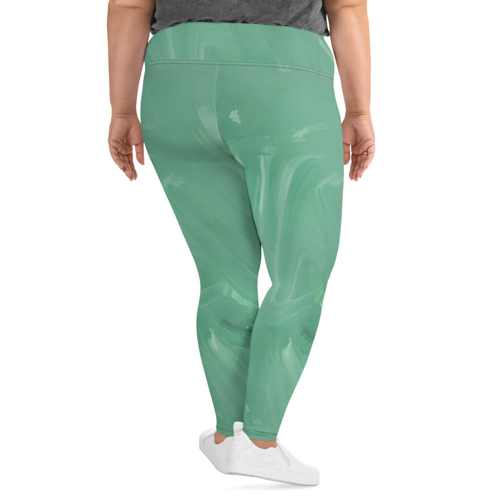 Red Cat Eye All-Over Print Plus Size Leggings