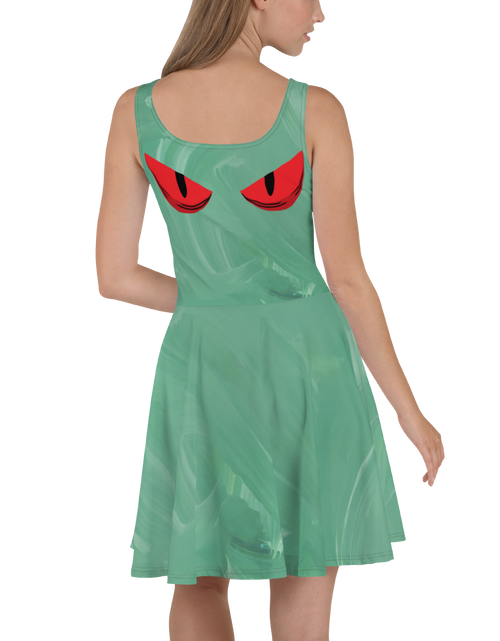 Load image into Gallery viewer, Red Cat Eye Skater Dress
