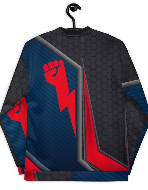 Load image into Gallery viewer, Strong Lightning Hand Unisex Bomber Jacket

