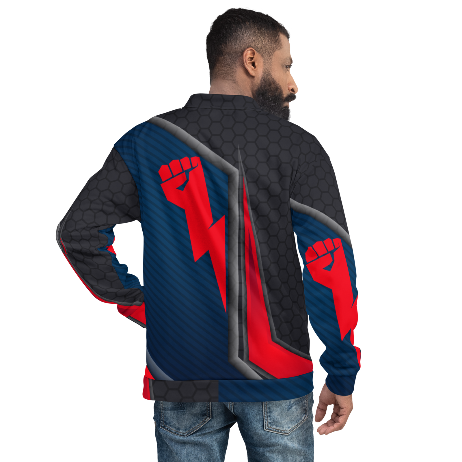 Strong Lightning Hand Unisex Bomber Jacket