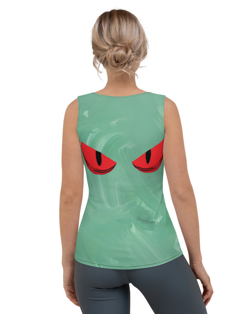 Load image into Gallery viewer, Red Cat Eye Sublimation Cut &amp; Sew Tank Top
