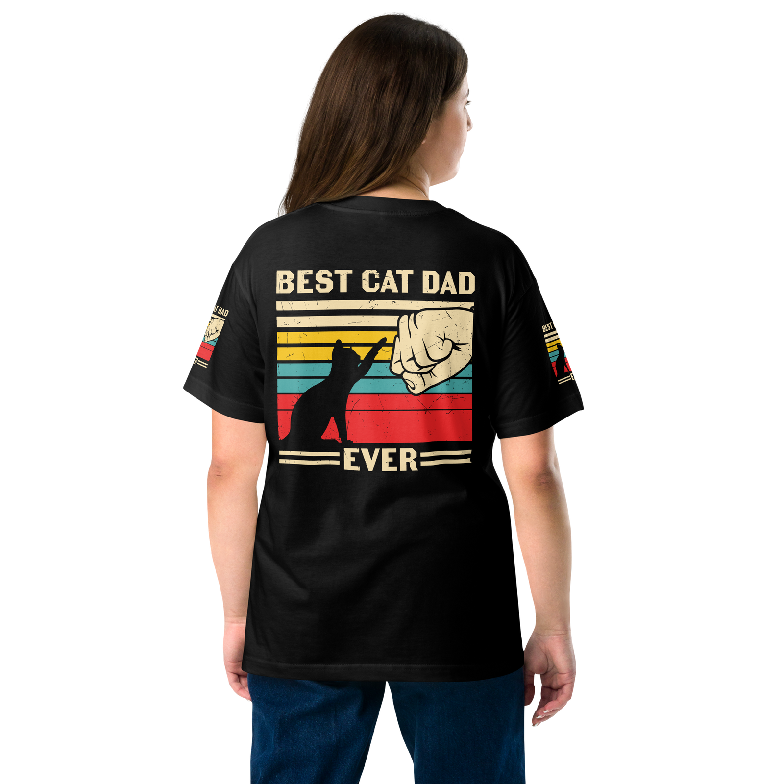 Best Cat Dad Ever - Cotton T-shirt