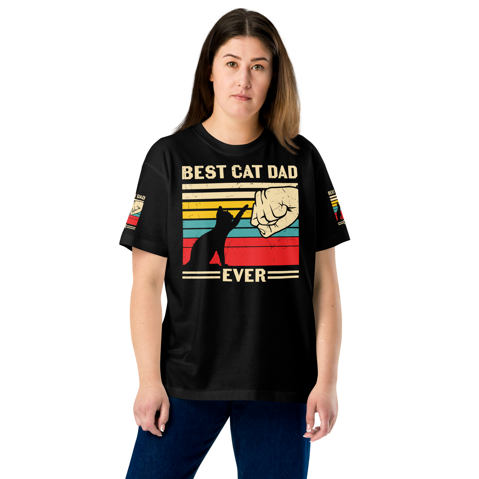 Best Cat Dad Ever - Cotton T-shirt
