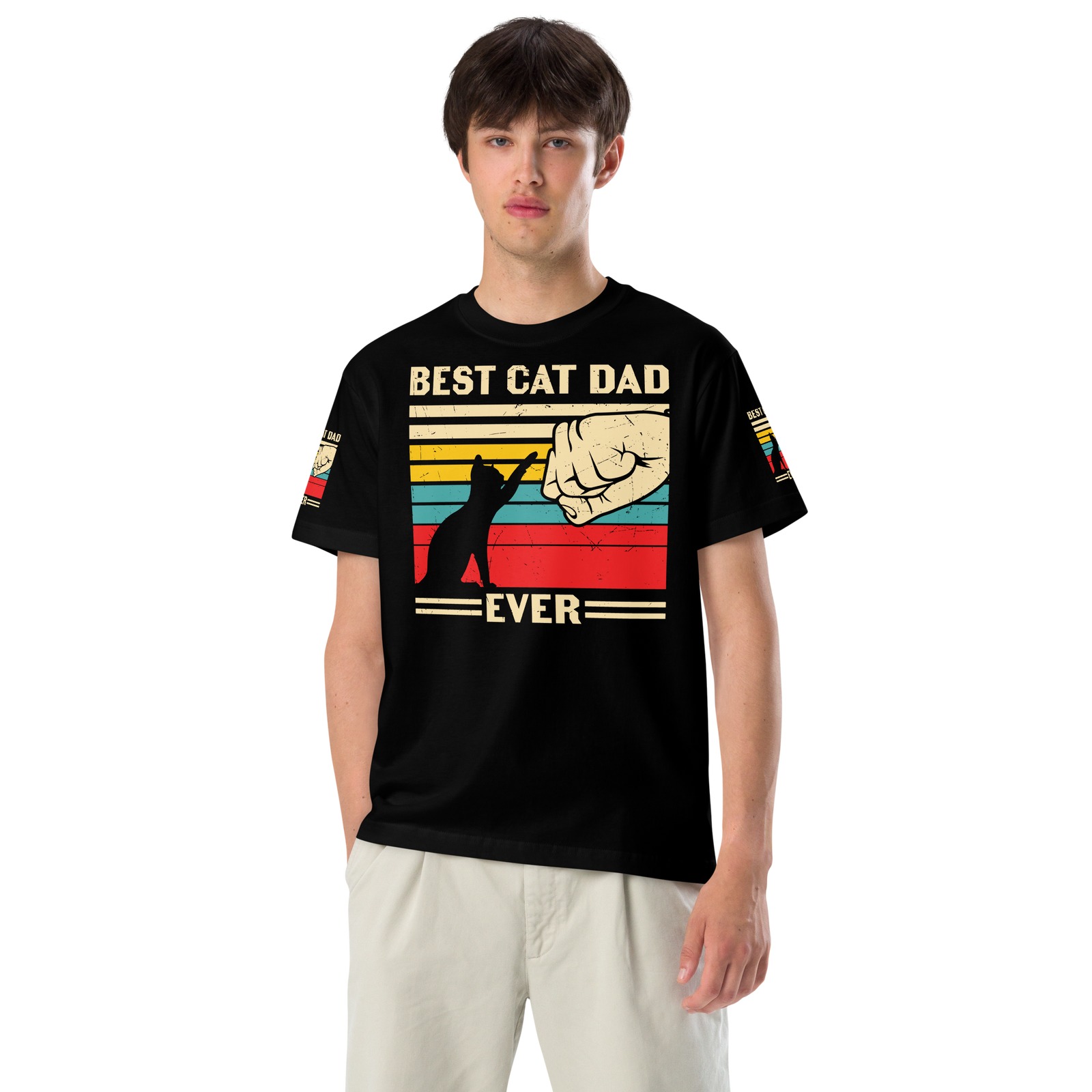 Best Cat Dad Ever - Cotton T-shirt