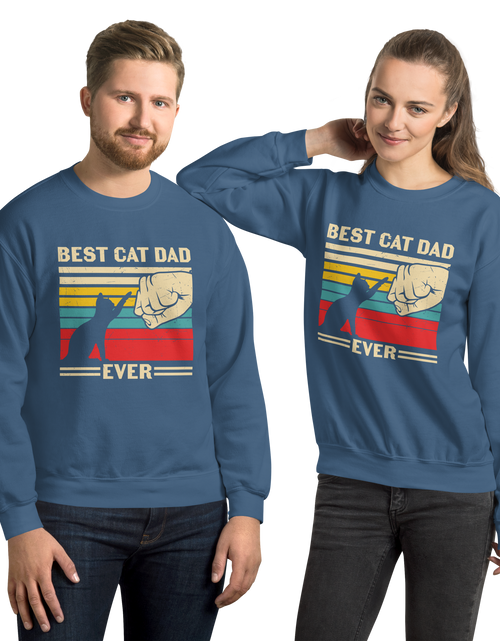 Load image into Gallery viewer, Best Cat Dad Ever - Unisex Sweatshirt
