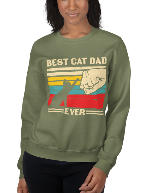Load image into Gallery viewer, Best Cat Dad Ever - Unisex Sweatshirt
