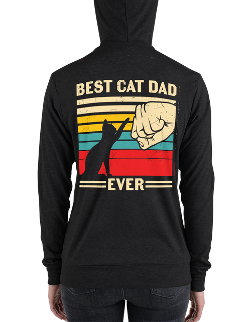 Load image into Gallery viewer, Best Cat Dad Ever - Unisex Zip Hoodie
