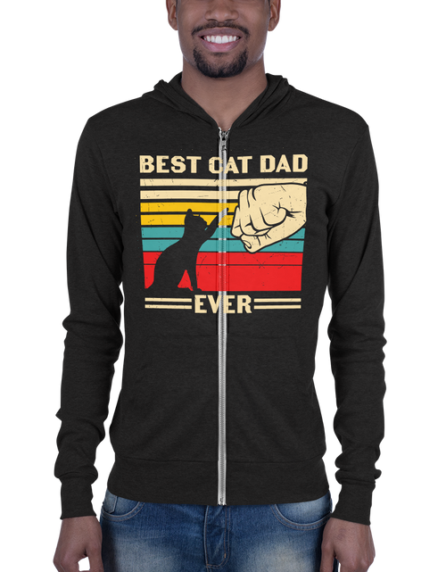 Load image into Gallery viewer, Best Cat Dad Ever - Unisex Zip Hoodie
