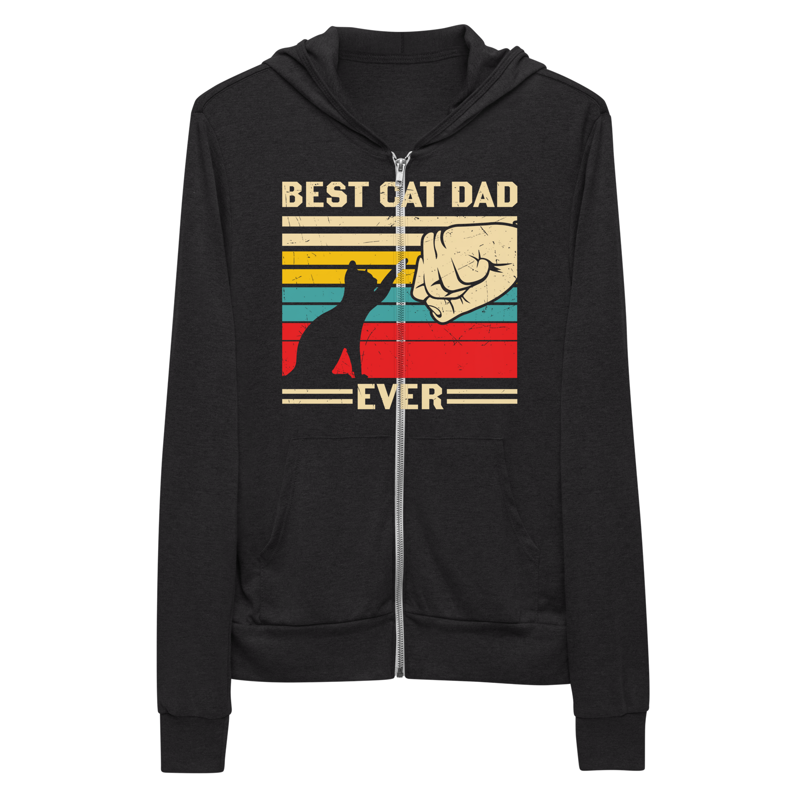Best Cat Dad Ever - Unisex Zip Hoodie