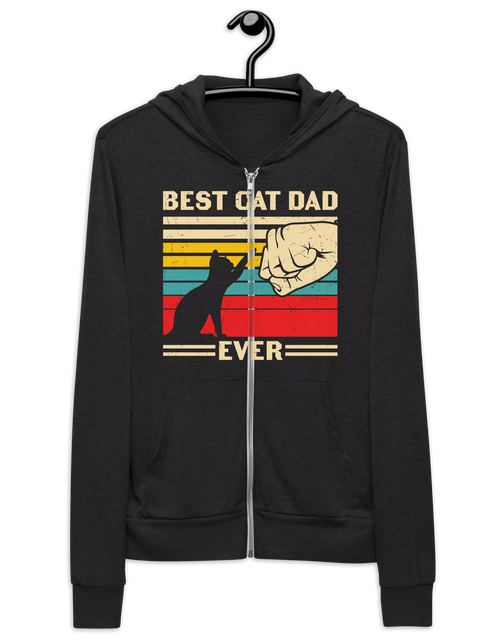 Load image into Gallery viewer, Best Cat Dad Ever - Unisex Zip Hoodie
