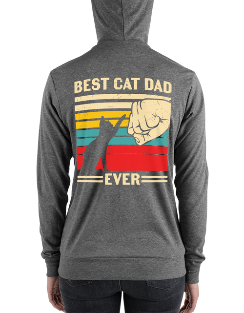 Load image into Gallery viewer, Best Cat Dad Ever - Unisex Zip Hoodie
