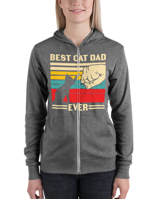 Load image into Gallery viewer, Best Cat Dad Ever - Unisex Zip Hoodie
