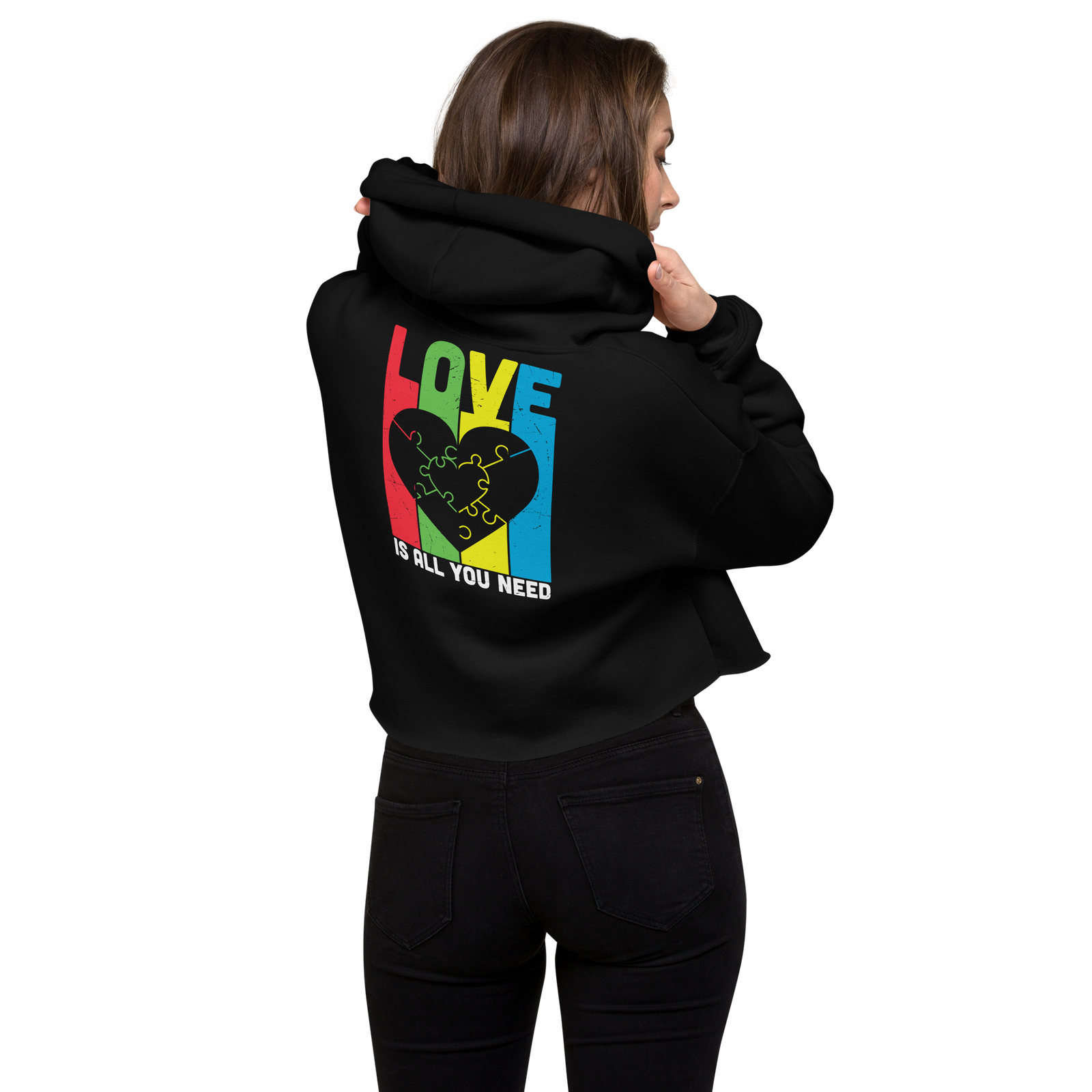 Love Is All You Need - Crop Hoodie