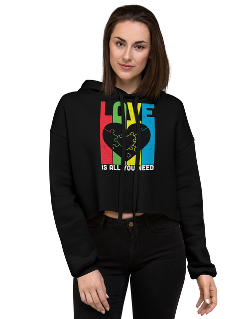 Load image into Gallery viewer, Love Is All You Need - Crop Hoodie
