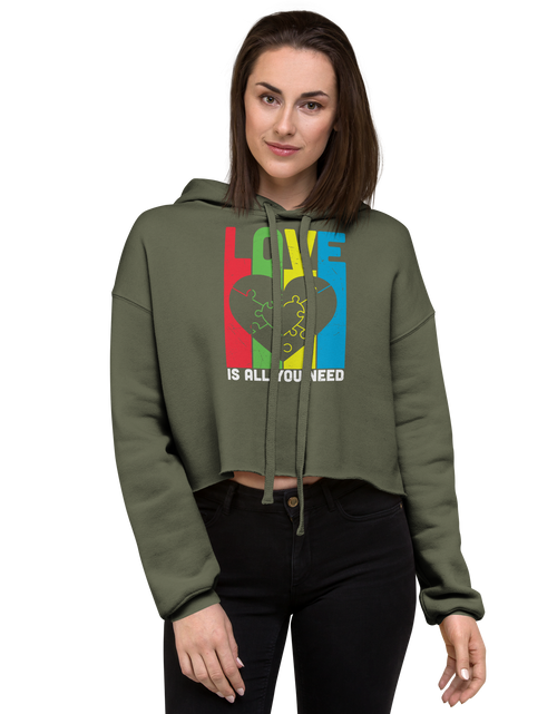 Load image into Gallery viewer, Love Is All You Need - Crop Hoodie
