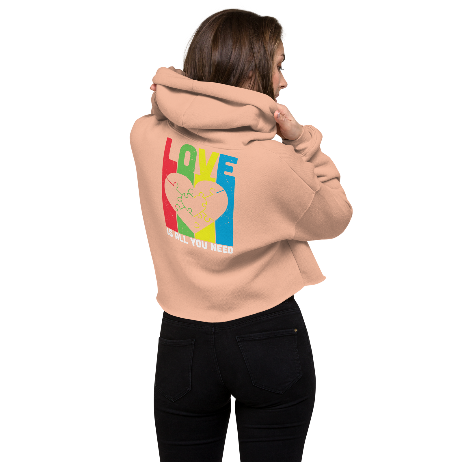 Love Is All You Need - Crop Hoodie